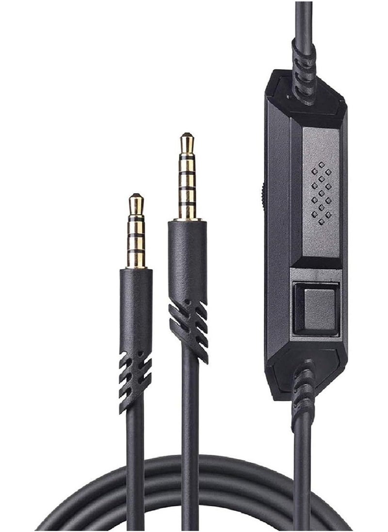 A40 a10 replacement cable inline mute volume control with microphone for astro a10/a40/a30/a50 1 m headsets cord lead compatible with xbox one play station 4 ps4 headphone audio extension cable 1m - Image 1